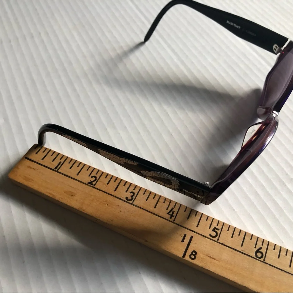 Ellen Tracy Lima eyeglasses‎ soft rectangular frame 58016L. 135mm eggplant